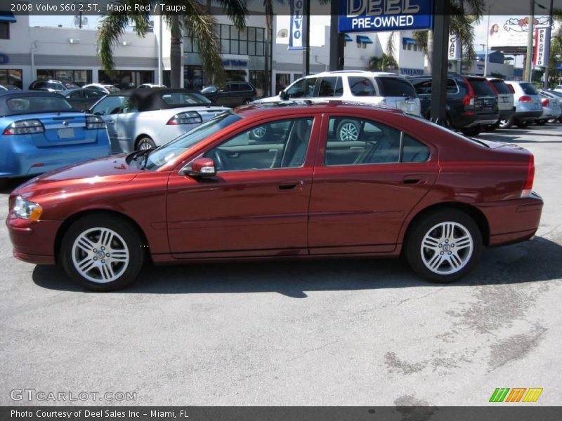 Maple Red / Taupe 2008 Volvo S60 2.5T