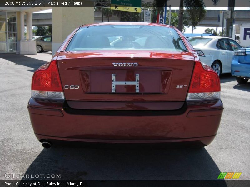 Maple Red / Taupe 2008 Volvo S60 2.5T