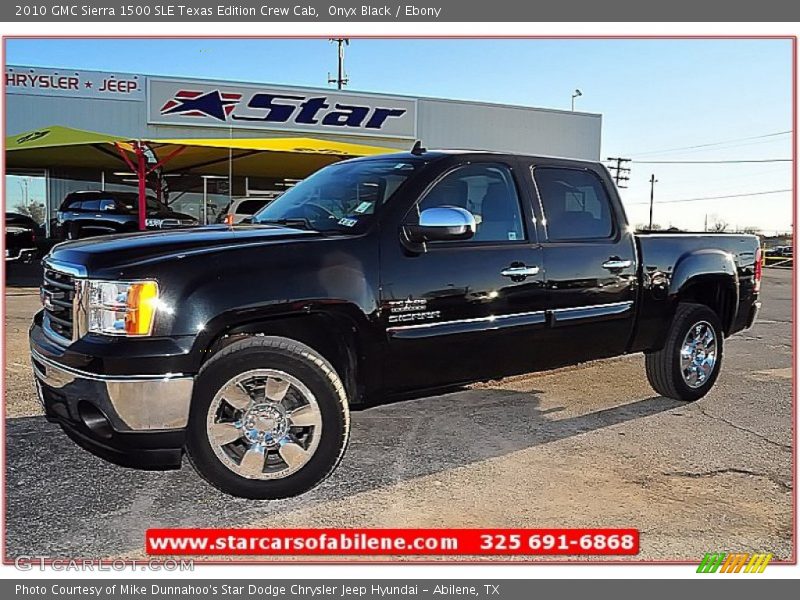 Onyx Black / Ebony 2010 GMC Sierra 1500 SLE Texas Edition Crew Cab