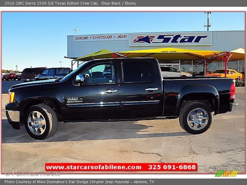 Onyx Black / Ebony 2010 GMC Sierra 1500 SLE Texas Edition Crew Cab