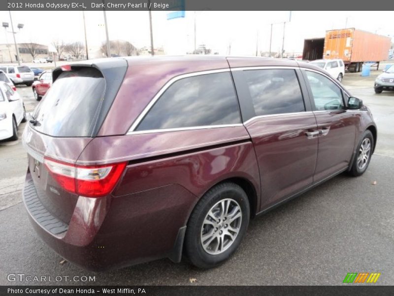 Dark Cherry Pearl II / Beige 2012 Honda Odyssey EX-L