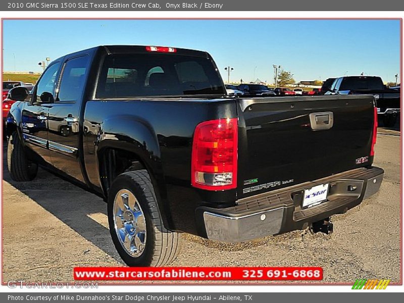 Onyx Black / Ebony 2010 GMC Sierra 1500 SLE Texas Edition Crew Cab