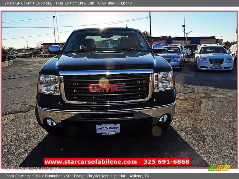 Onyx Black / Ebony 2010 GMC Sierra 1500 SLE Texas Edition Crew Cab