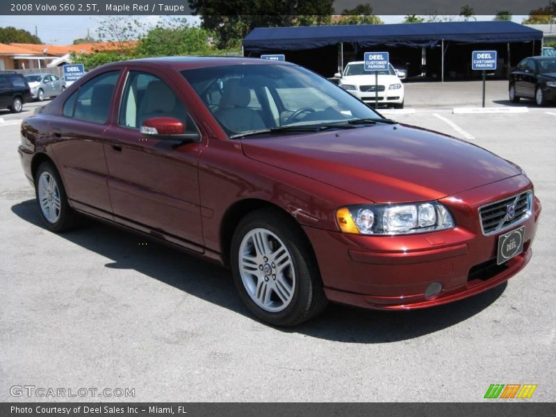 Maple Red / Taupe 2008 Volvo S60 2.5T