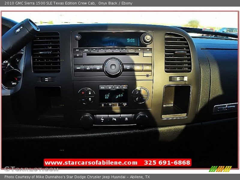 Onyx Black / Ebony 2010 GMC Sierra 1500 SLE Texas Edition Crew Cab