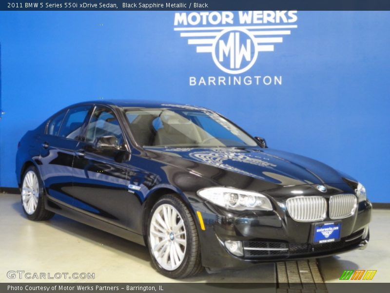 Black Sapphire Metallic / Black 2011 BMW 5 Series 550i xDrive Sedan