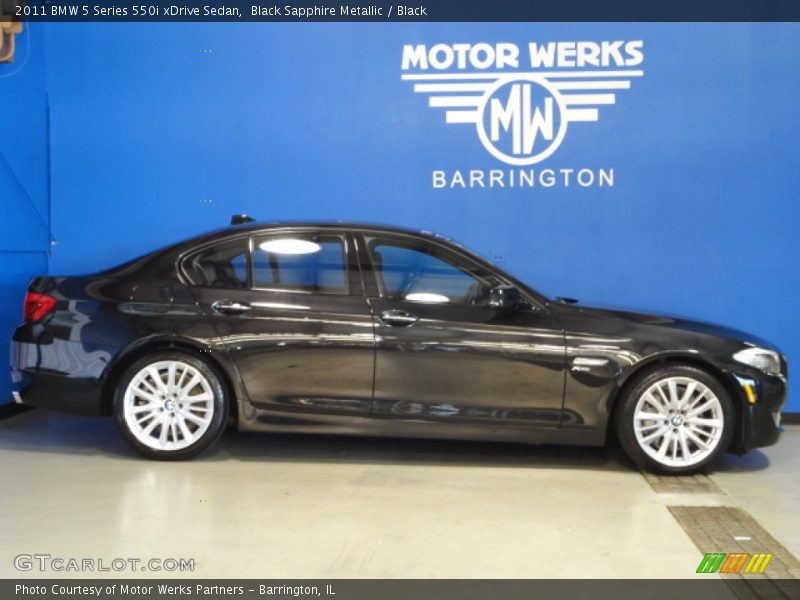 Black Sapphire Metallic / Black 2011 BMW 5 Series 550i xDrive Sedan