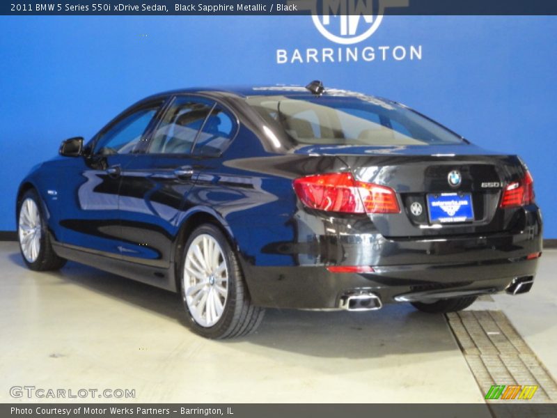 Black Sapphire Metallic / Black 2011 BMW 5 Series 550i xDrive Sedan