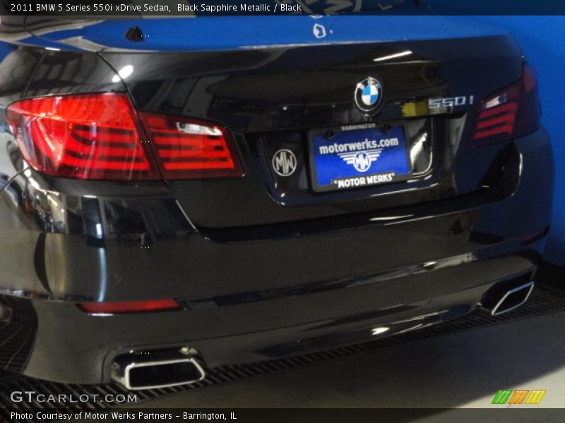 Black Sapphire Metallic / Black 2011 BMW 5 Series 550i xDrive Sedan