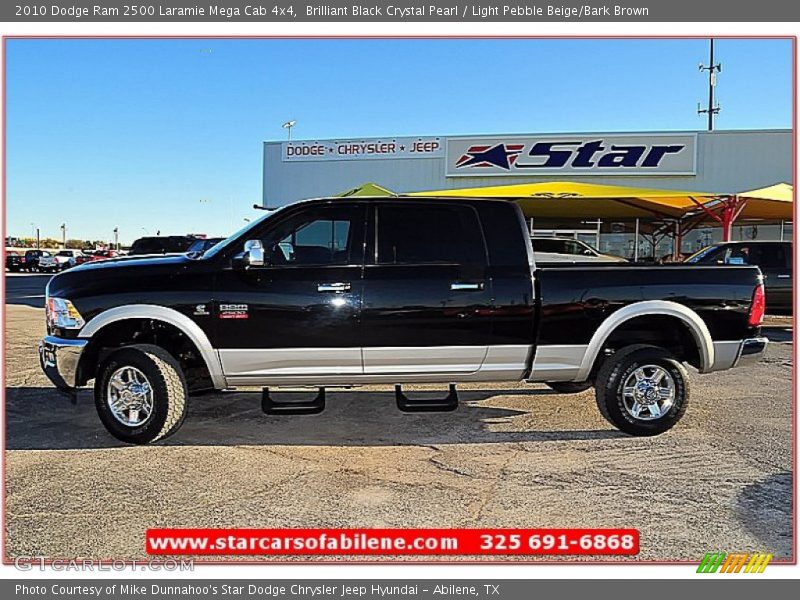 Brilliant Black Crystal Pearl / Light Pebble Beige/Bark Brown 2010 Dodge Ram 2500 Laramie Mega Cab 4x4