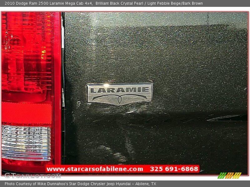 Brilliant Black Crystal Pearl / Light Pebble Beige/Bark Brown 2010 Dodge Ram 2500 Laramie Mega Cab 4x4