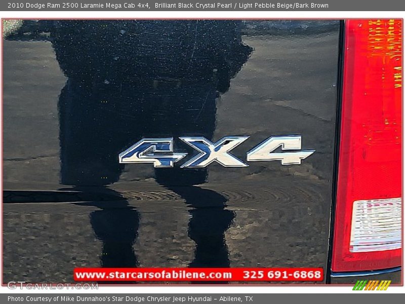 Brilliant Black Crystal Pearl / Light Pebble Beige/Bark Brown 2010 Dodge Ram 2500 Laramie Mega Cab 4x4