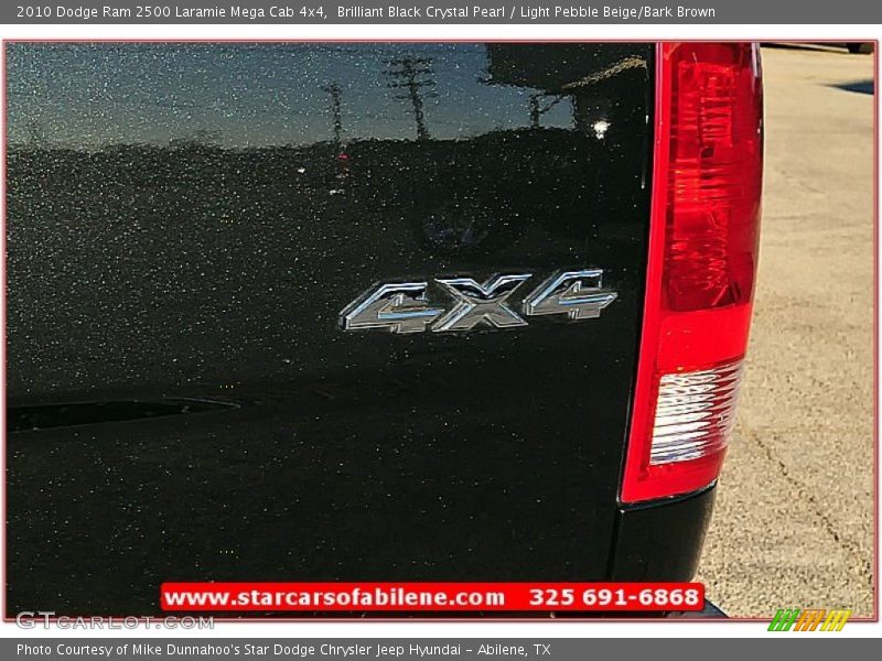 Brilliant Black Crystal Pearl / Light Pebble Beige/Bark Brown 2010 Dodge Ram 2500 Laramie Mega Cab 4x4