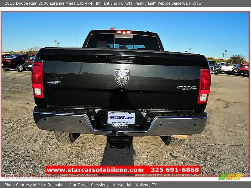 Brilliant Black Crystal Pearl / Light Pebble Beige/Bark Brown 2010 Dodge Ram 2500 Laramie Mega Cab 4x4