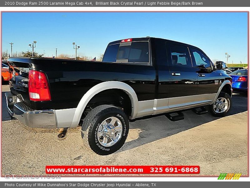 Brilliant Black Crystal Pearl / Light Pebble Beige/Bark Brown 2010 Dodge Ram 2500 Laramie Mega Cab 4x4