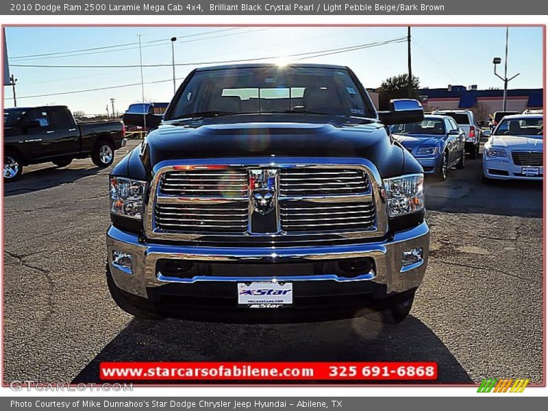 Brilliant Black Crystal Pearl / Light Pebble Beige/Bark Brown 2010 Dodge Ram 2500 Laramie Mega Cab 4x4
