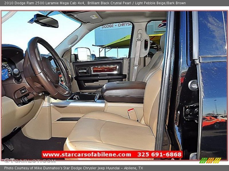 Brilliant Black Crystal Pearl / Light Pebble Beige/Bark Brown 2010 Dodge Ram 2500 Laramie Mega Cab 4x4