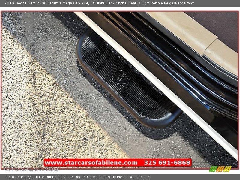 Brilliant Black Crystal Pearl / Light Pebble Beige/Bark Brown 2010 Dodge Ram 2500 Laramie Mega Cab 4x4