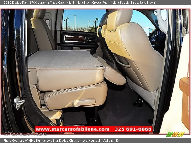 Brilliant Black Crystal Pearl / Light Pebble Beige/Bark Brown 2010 Dodge Ram 2500 Laramie Mega Cab 4x4