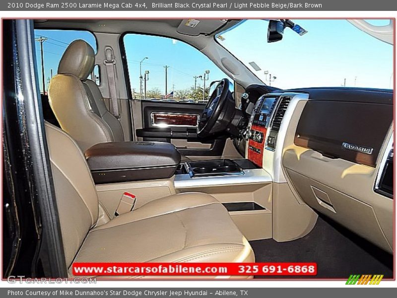 Brilliant Black Crystal Pearl / Light Pebble Beige/Bark Brown 2010 Dodge Ram 2500 Laramie Mega Cab 4x4