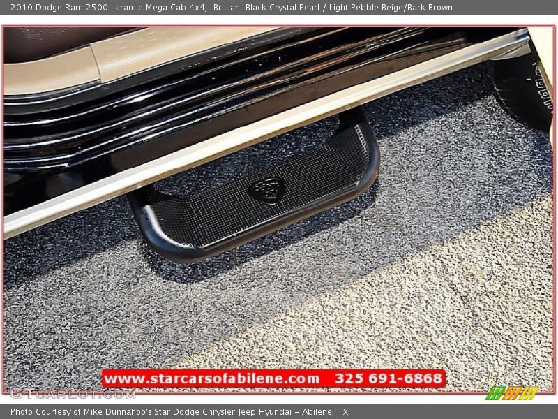 Brilliant Black Crystal Pearl / Light Pebble Beige/Bark Brown 2010 Dodge Ram 2500 Laramie Mega Cab 4x4