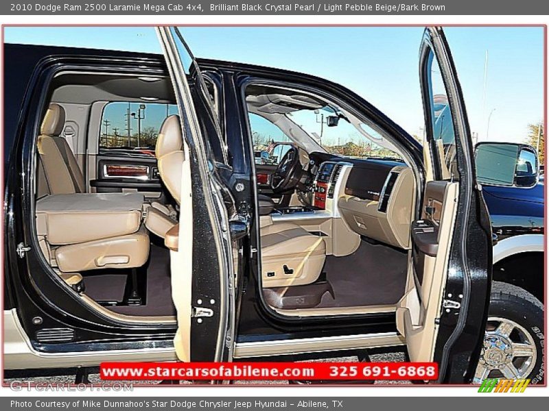 Brilliant Black Crystal Pearl / Light Pebble Beige/Bark Brown 2010 Dodge Ram 2500 Laramie Mega Cab 4x4