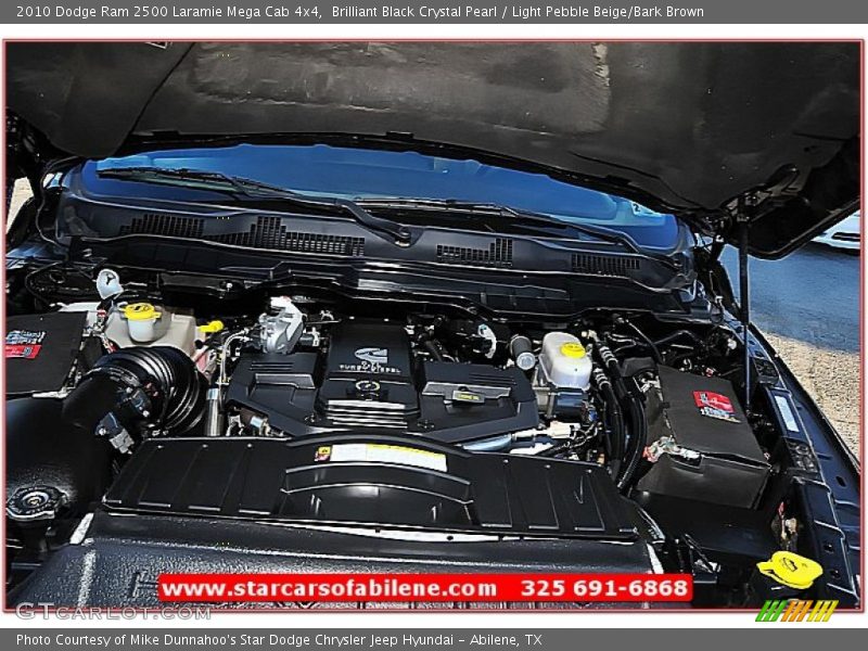 Brilliant Black Crystal Pearl / Light Pebble Beige/Bark Brown 2010 Dodge Ram 2500 Laramie Mega Cab 4x4