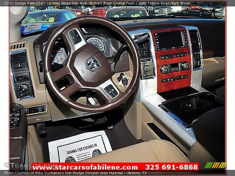 Brilliant Black Crystal Pearl / Light Pebble Beige/Bark Brown 2010 Dodge Ram 2500 Laramie Mega Cab 4x4