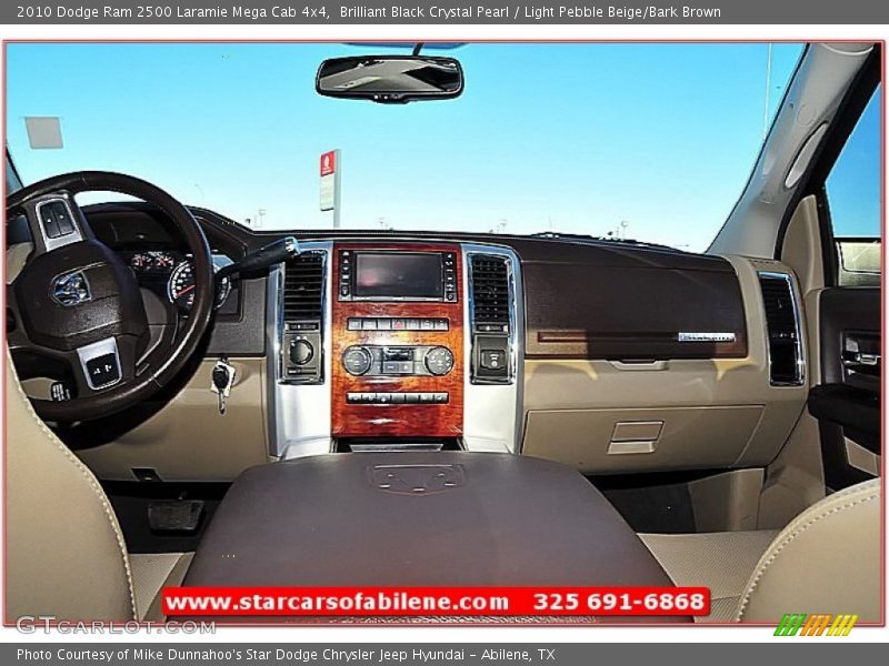 Brilliant Black Crystal Pearl / Light Pebble Beige/Bark Brown 2010 Dodge Ram 2500 Laramie Mega Cab 4x4