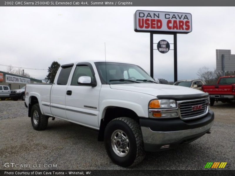 Summit White / Graphite 2002 GMC Sierra 2500HD SL Extended Cab 4x4