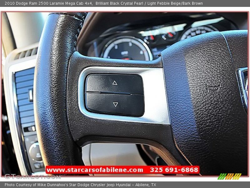 Brilliant Black Crystal Pearl / Light Pebble Beige/Bark Brown 2010 Dodge Ram 2500 Laramie Mega Cab 4x4