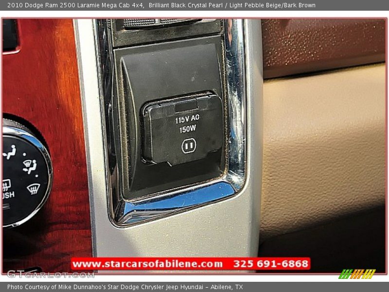 Brilliant Black Crystal Pearl / Light Pebble Beige/Bark Brown 2010 Dodge Ram 2500 Laramie Mega Cab 4x4