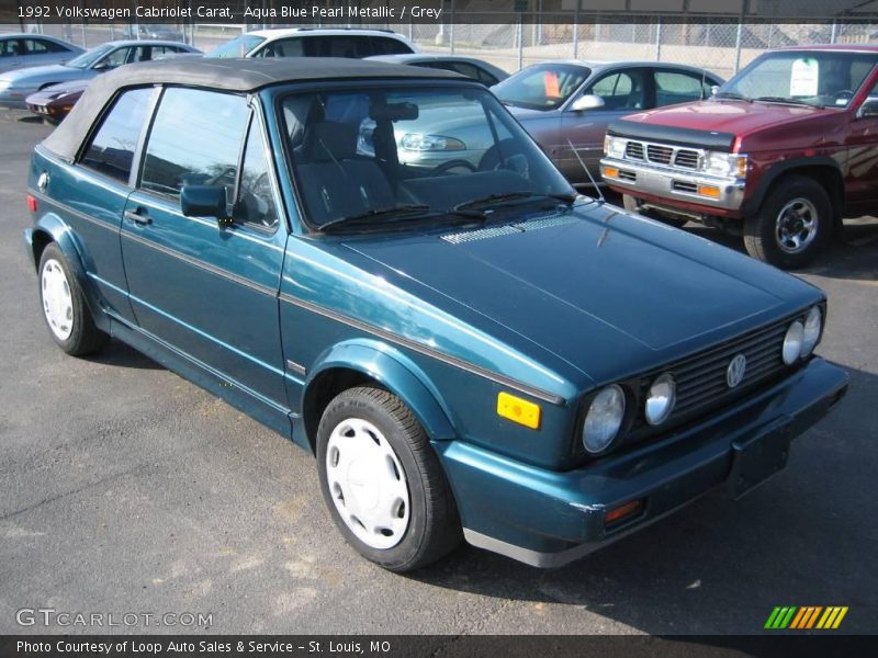 Aqua Blue Pearl Metallic / Grey 1992 Volkswagen Cabriolet Carat