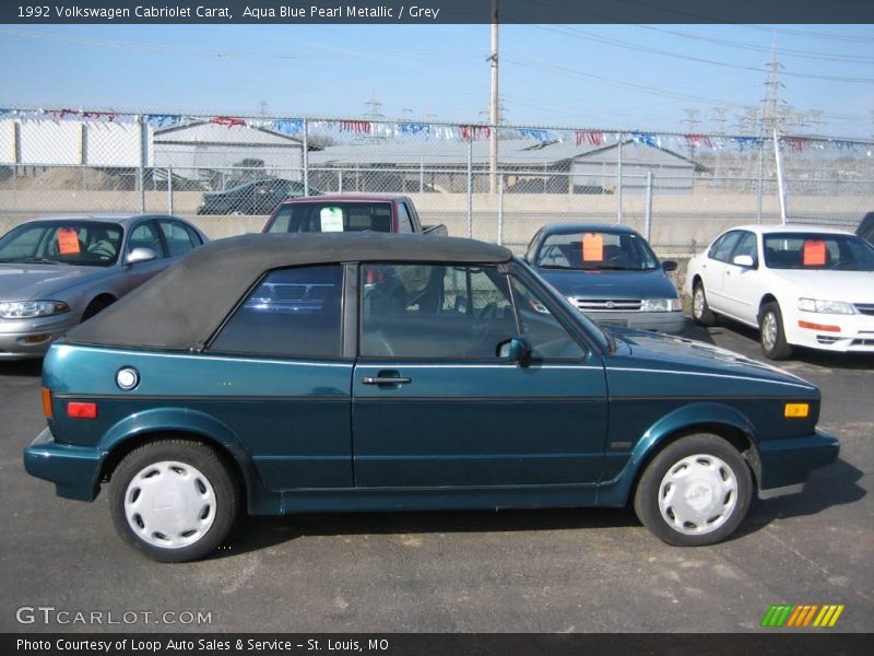 Aqua Blue Pearl Metallic / Grey 1992 Volkswagen Cabriolet Carat
