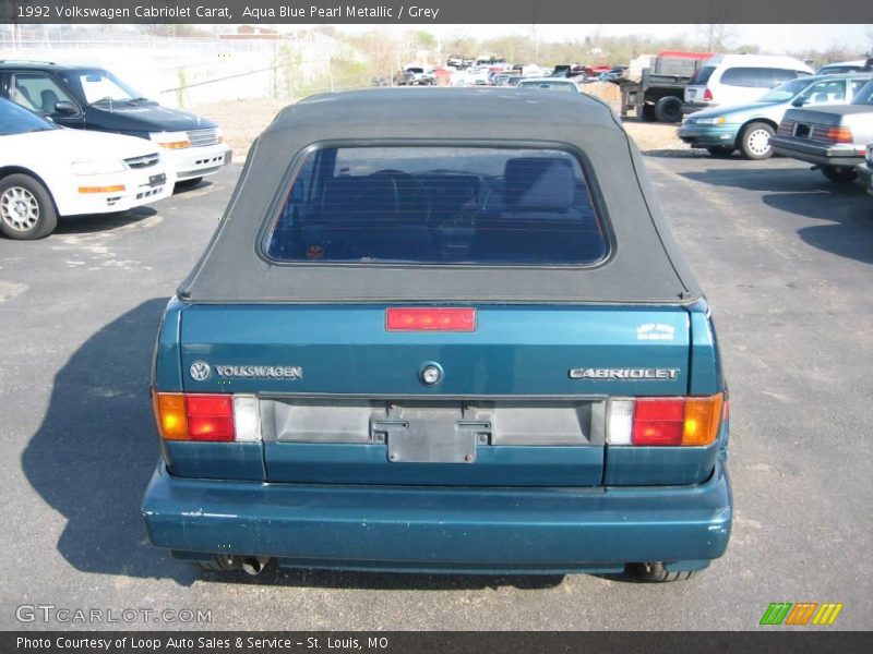 Aqua Blue Pearl Metallic / Grey 1992 Volkswagen Cabriolet Carat