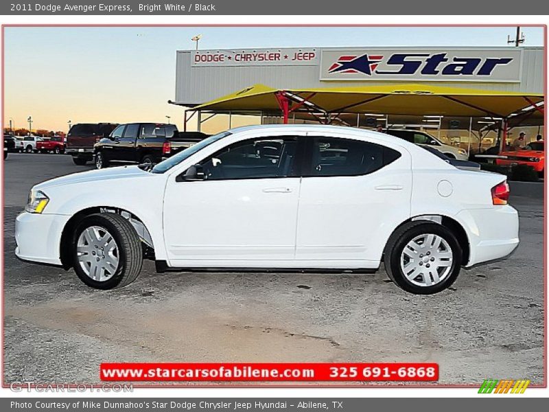 Bright White / Black 2011 Dodge Avenger Express