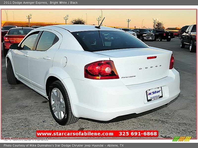 Bright White / Black 2011 Dodge Avenger Express
