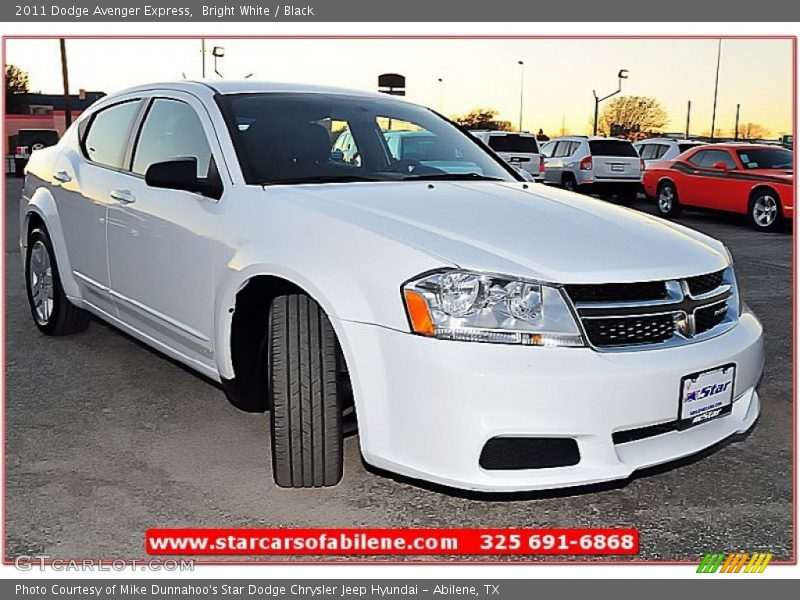 Bright White / Black 2011 Dodge Avenger Express