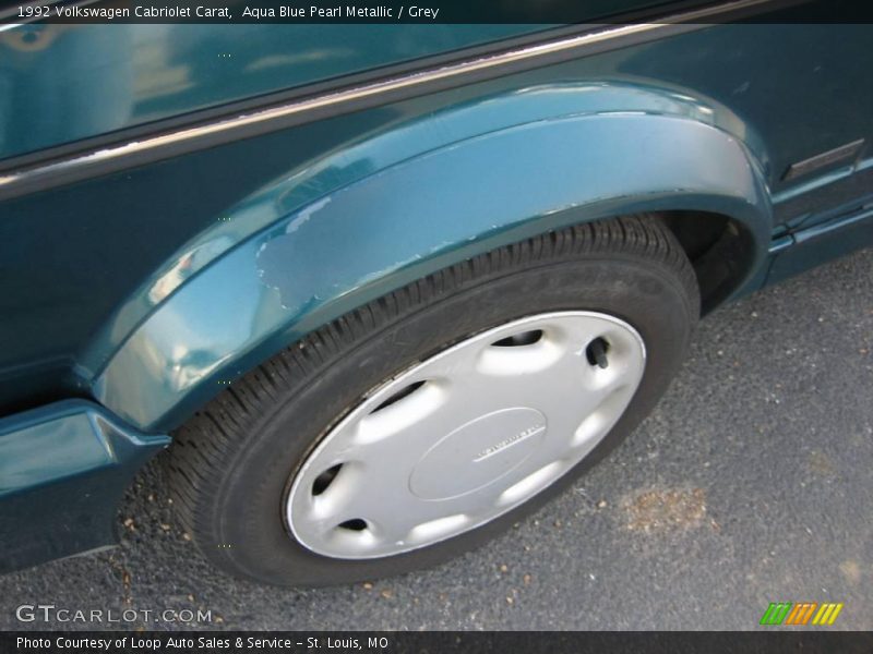 Aqua Blue Pearl Metallic / Grey 1992 Volkswagen Cabriolet Carat