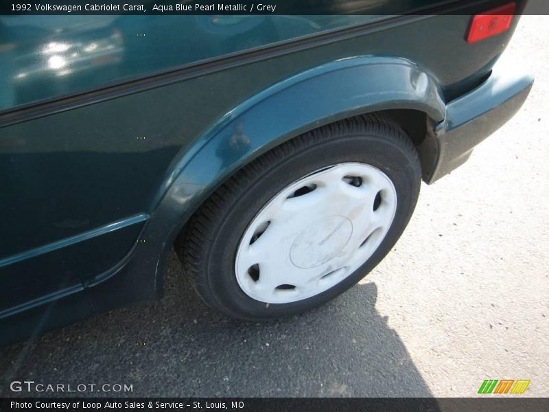 Aqua Blue Pearl Metallic / Grey 1992 Volkswagen Cabriolet Carat