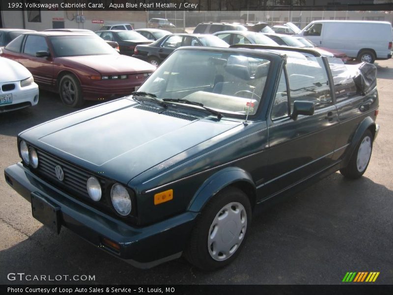Aqua Blue Pearl Metallic / Grey 1992 Volkswagen Cabriolet Carat