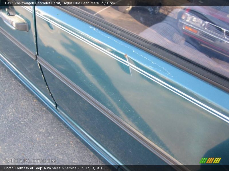 Aqua Blue Pearl Metallic / Grey 1992 Volkswagen Cabriolet Carat