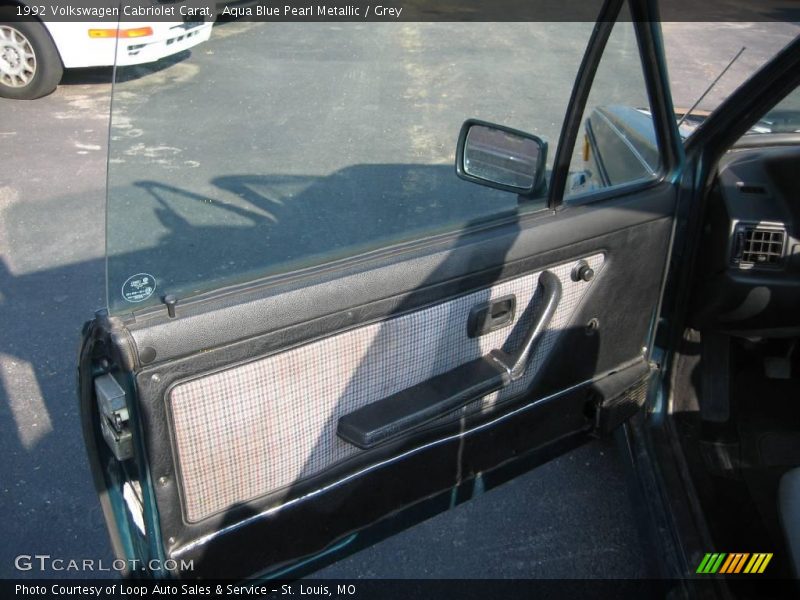 Aqua Blue Pearl Metallic / Grey 1992 Volkswagen Cabriolet Carat