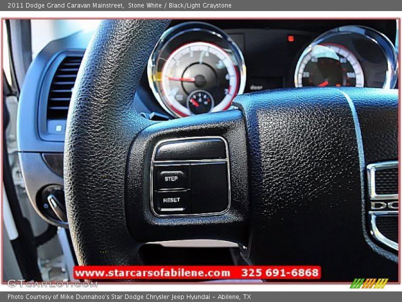 Stone White / Black/Light Graystone 2011 Dodge Grand Caravan Mainstreet