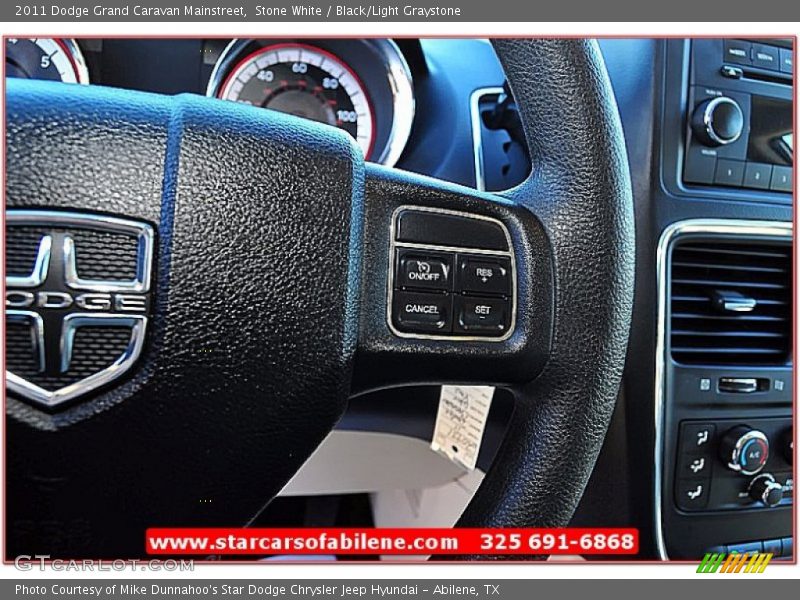 Stone White / Black/Light Graystone 2011 Dodge Grand Caravan Mainstreet
