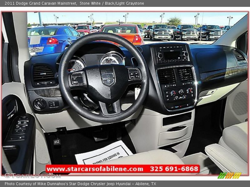 Stone White / Black/Light Graystone 2011 Dodge Grand Caravan Mainstreet