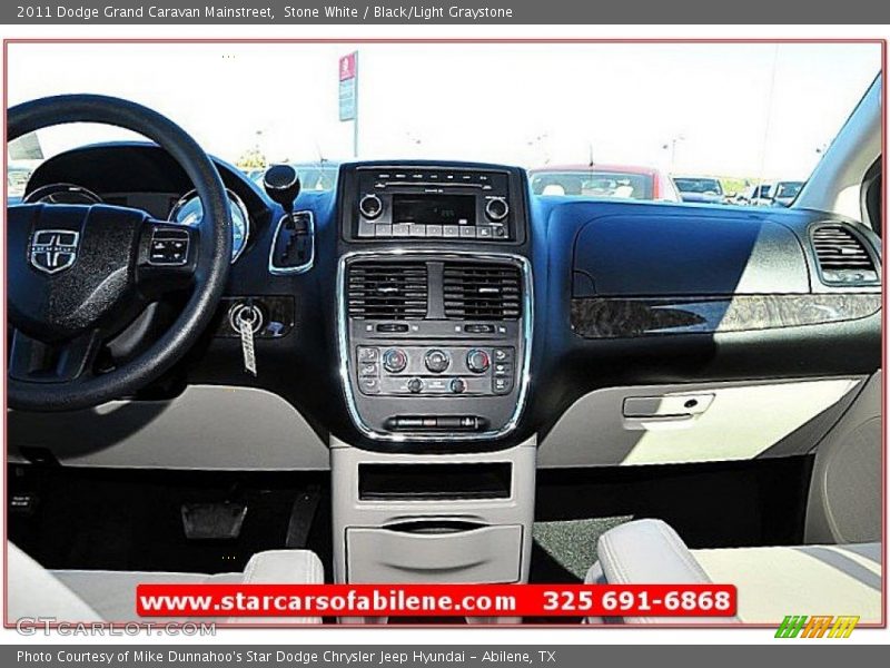Stone White / Black/Light Graystone 2011 Dodge Grand Caravan Mainstreet