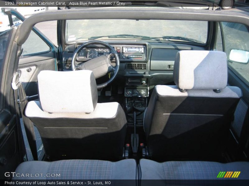 Aqua Blue Pearl Metallic / Grey 1992 Volkswagen Cabriolet Carat