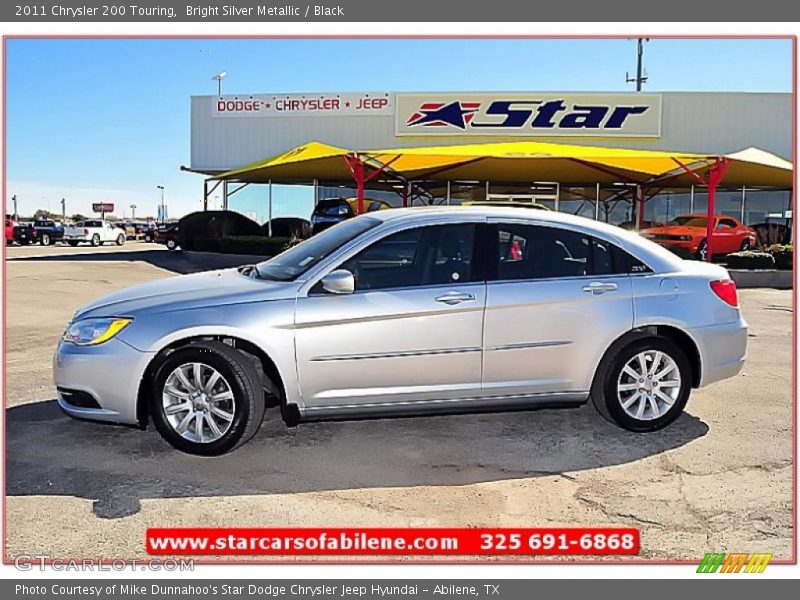 Bright Silver Metallic / Black 2011 Chrysler 200 Touring