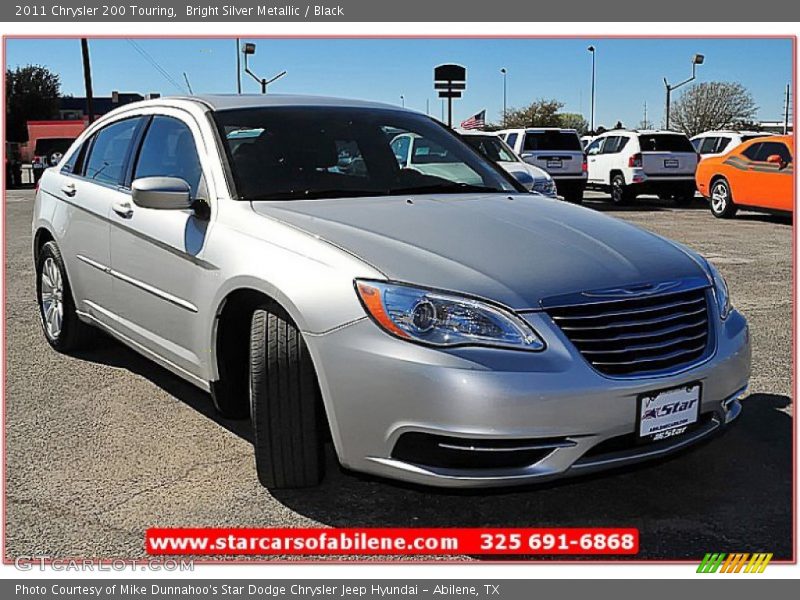 Bright Silver Metallic / Black 2011 Chrysler 200 Touring